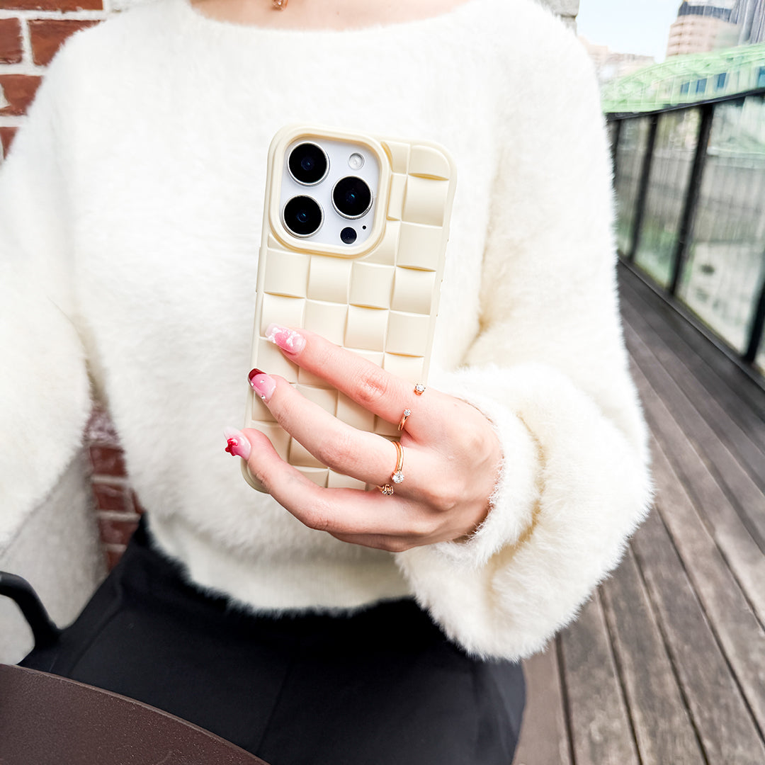 Waffle Grid Soft iPhone Case