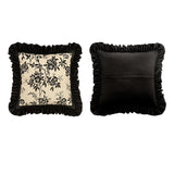 2design monotone floral frill cushion