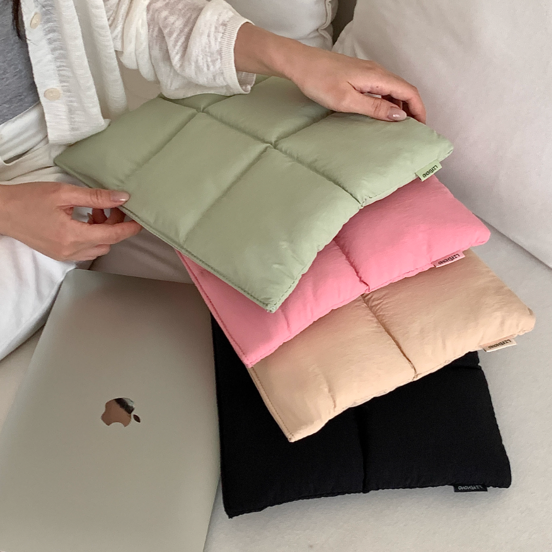pastel pillow mac book bag (4color)