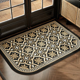 2design black morocco tile door mat