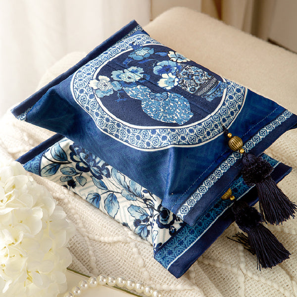 2design blue flower elegance tissue case