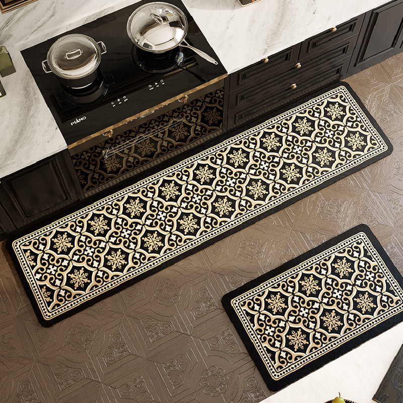 4design black morocco tile kitchen mat
