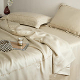5color simple frill quilt & pillow sheets set
