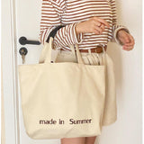 made in summer tote bag