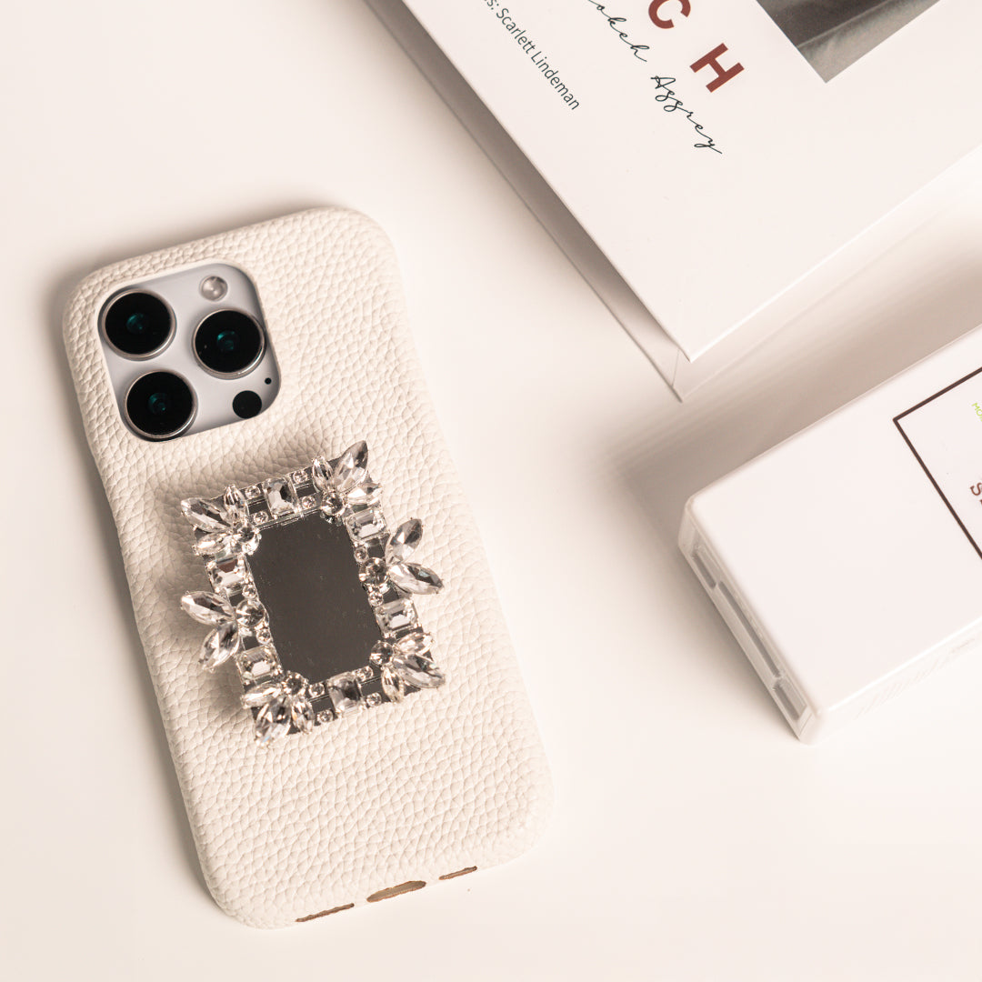 Jeweled Elegance Mirror & Grip iPhone Case