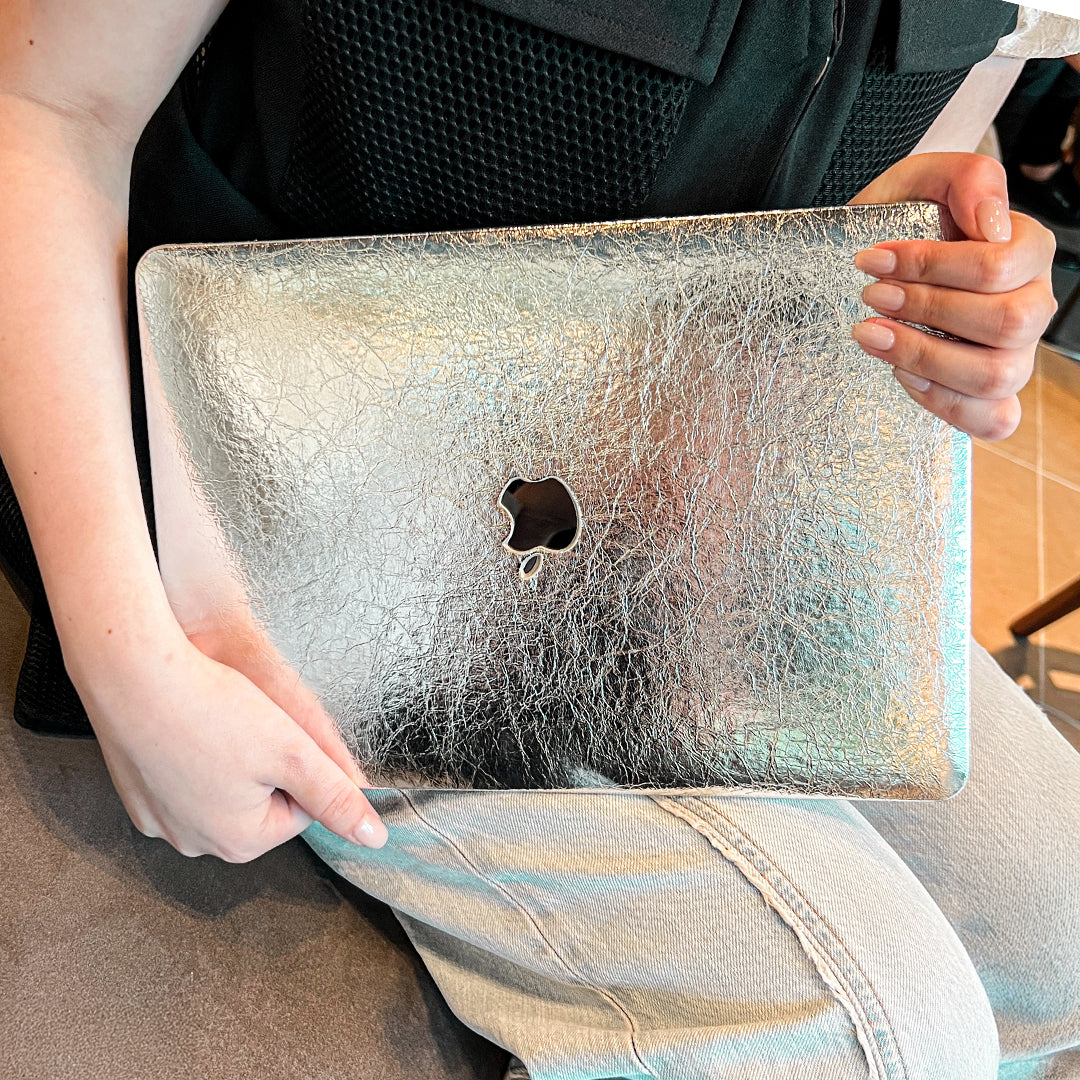 Silver Texture MacBook Case