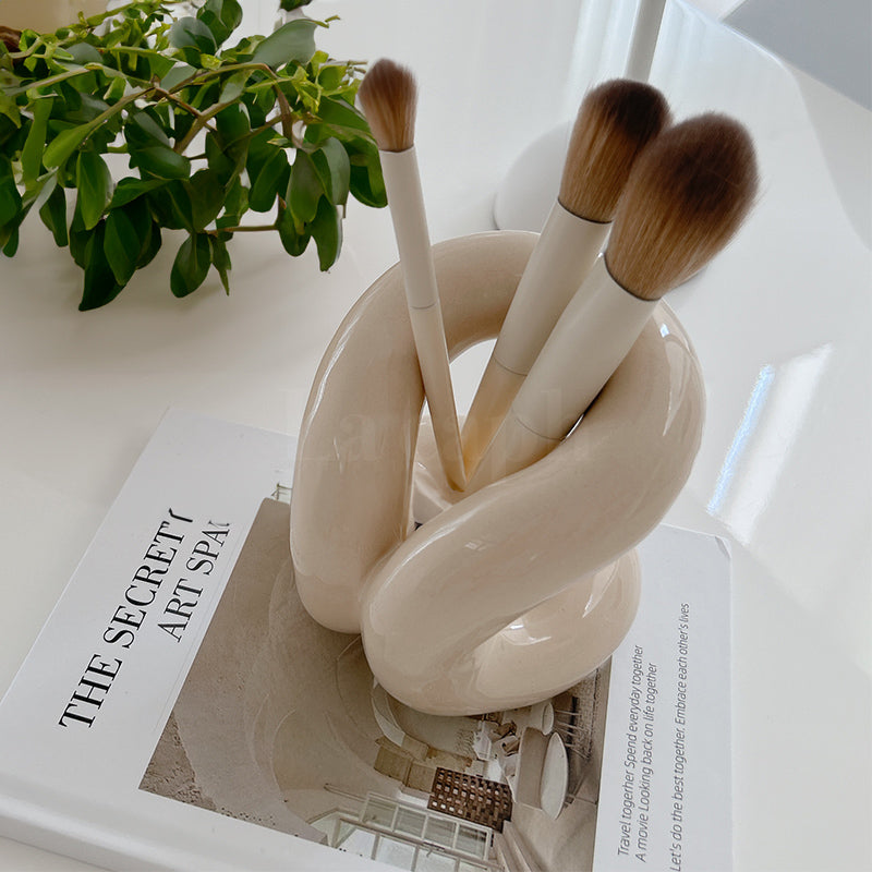 ceramic brush stand & miror (3colors)