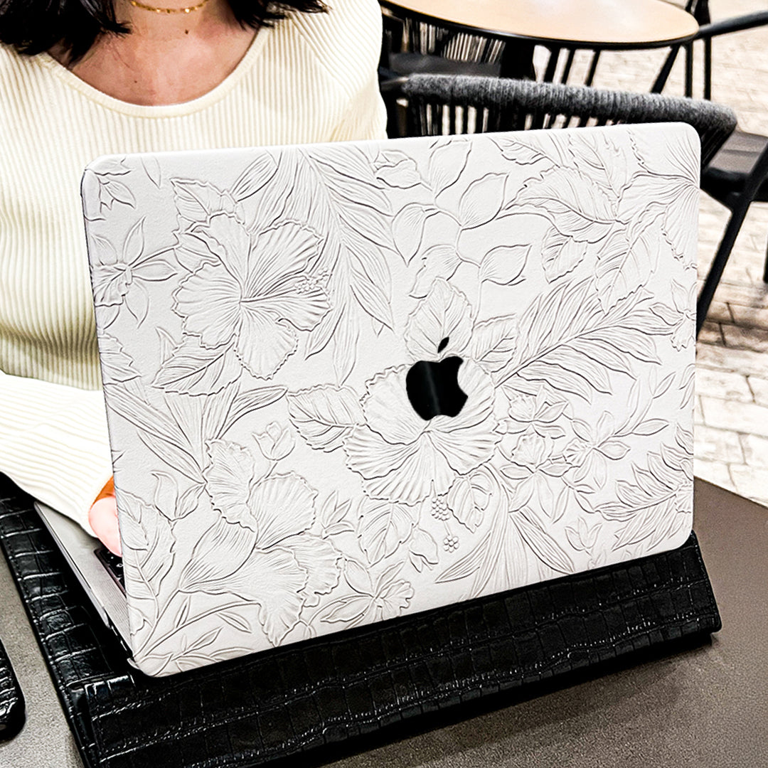 Floral Line Art MacBook Case(2colors)