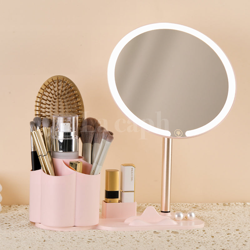 LED makeup mirror with storage (3types)