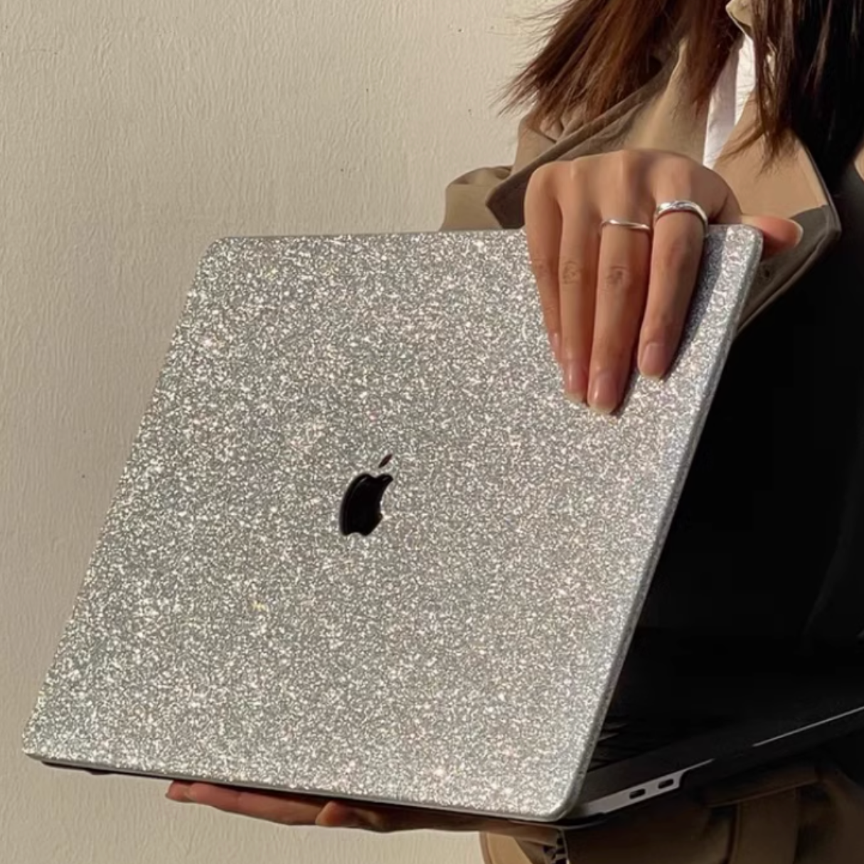 silver galaxy mac book case