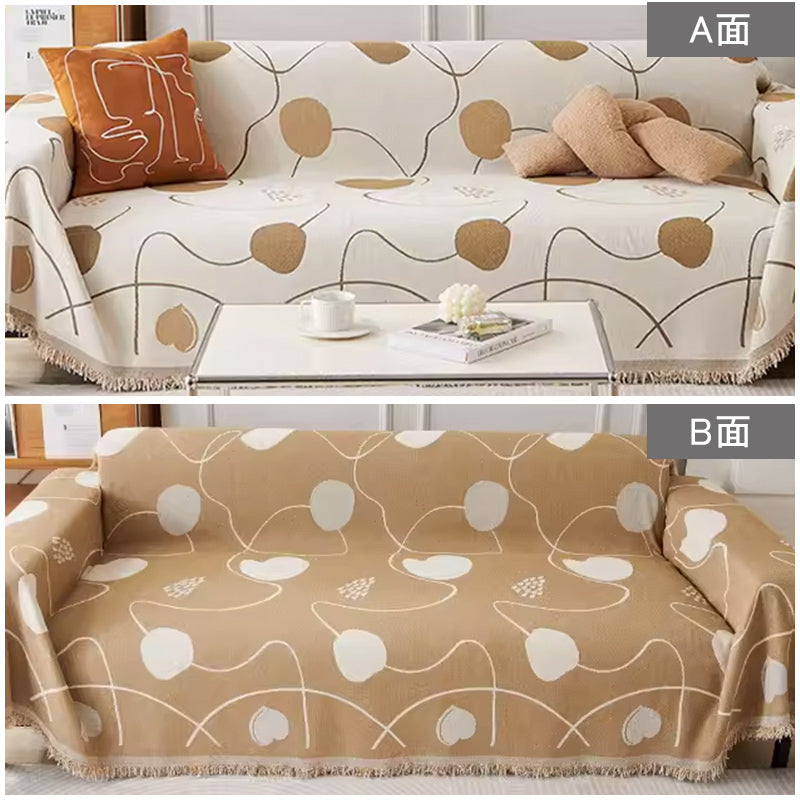 4color reversible heart sofa cover