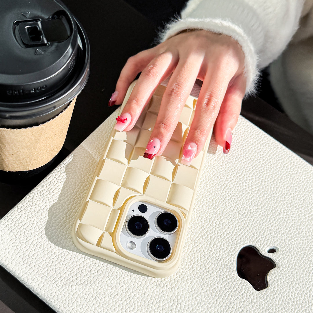 Waffle Grid Soft iPhone Case