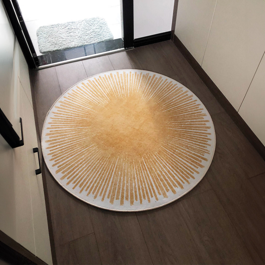 luxury gold pattern round mat