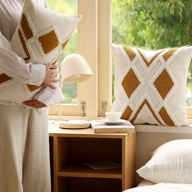 argyle boa cushion