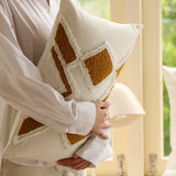 argyle boa cushion