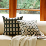 2design leather lattice cushion