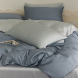 two-tone simple cotton bedlinen set
