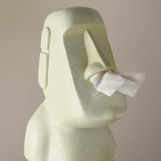 6color moai statue tissue case