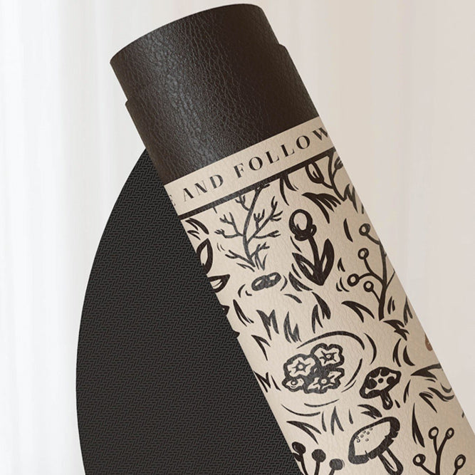 lost forest black bath mat