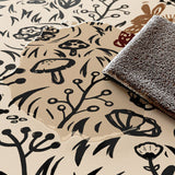 lost forest black table mat