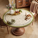 holiday green simple round table mat
