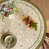holiday green simple round table mat