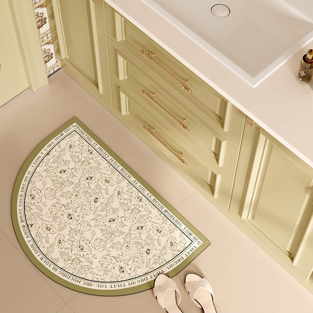 holiday green simple bath mat