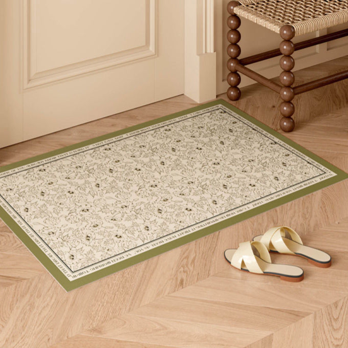 holiday green simple door mat