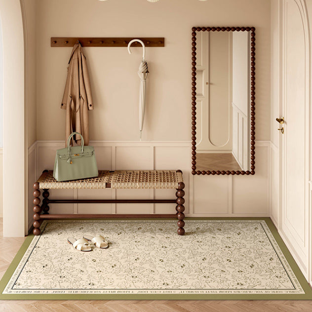 holiday green simple door mat