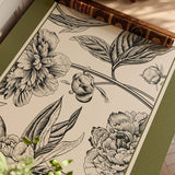 olive green flower shelf mat