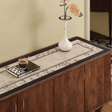 limpidity black flower shelf mat