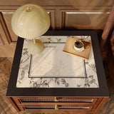 limpidity black flower mini shelf mat