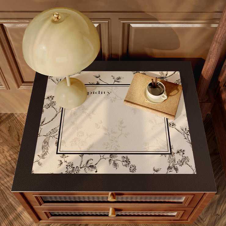 limpidity black flower mini shelf mat