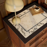 limpidity black flower mini shelf mat