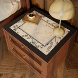 limpidity black flower mini shelf mat