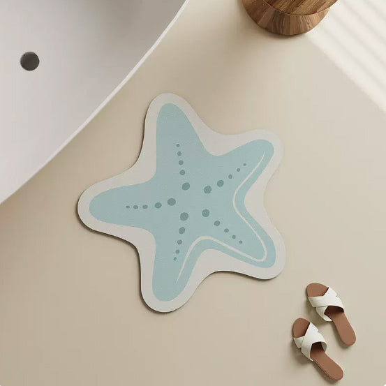 6design sea shell bath mat