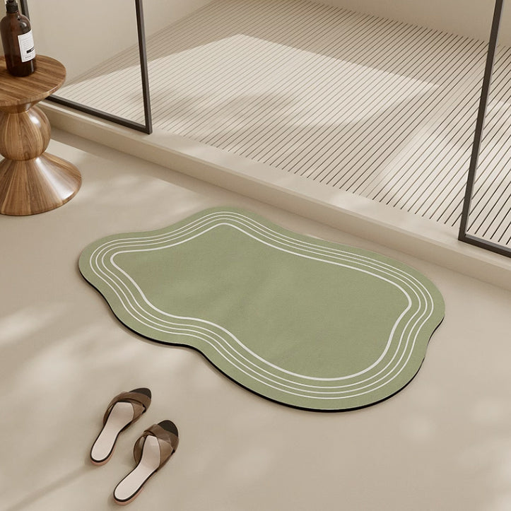 3color simple line bath mat