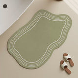 3color simple line bath mat