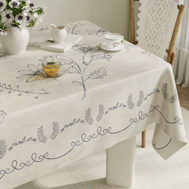 3color french flower table cloth