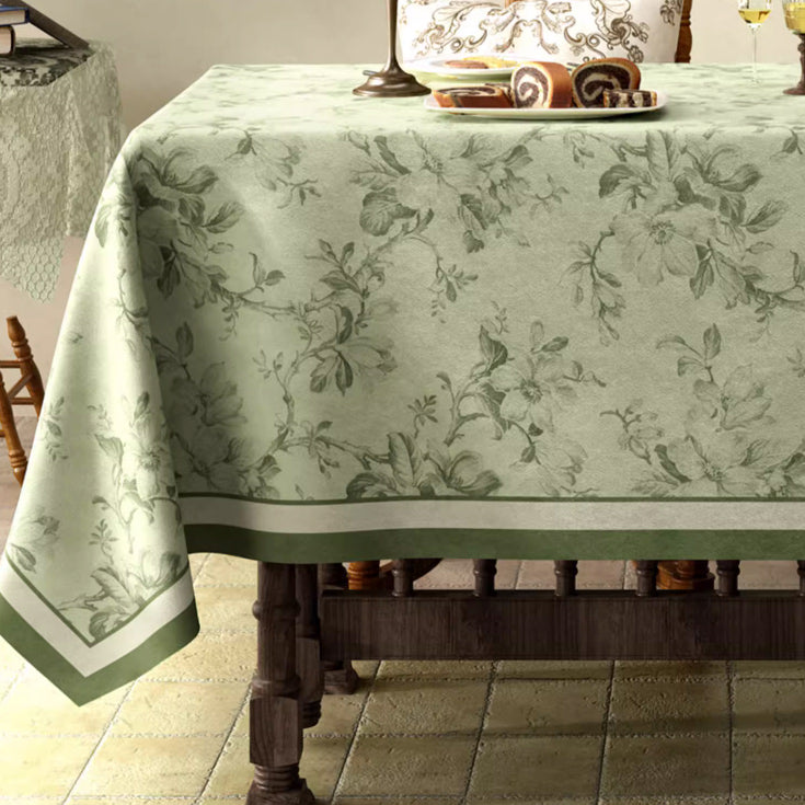 2color one tone flower table cloth