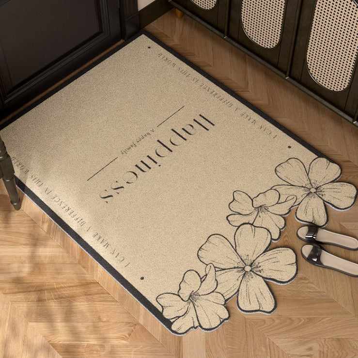 2design happiness flower door mat