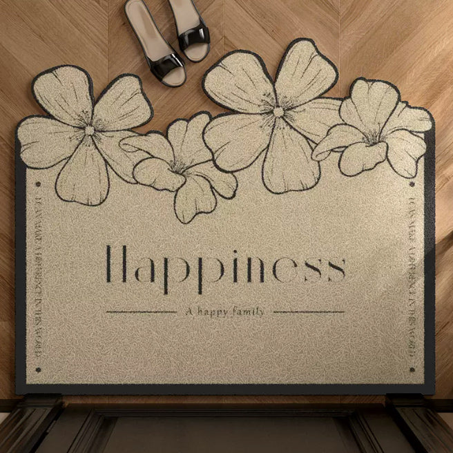 2design happiness flower door mat