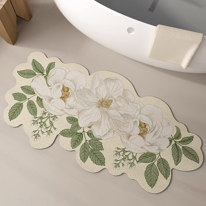 3design american retro flower bath mat