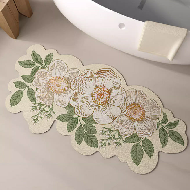 3design american retro flower bath mat