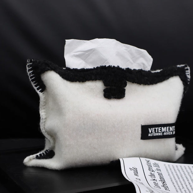 2color monotone wool tissue case