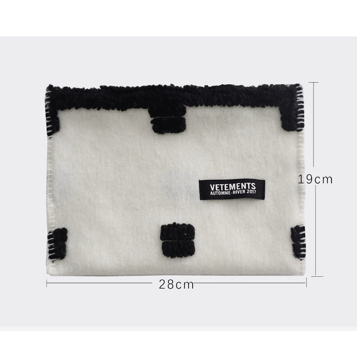 2color monotone wool tissue case