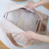 2color square boston travel bag