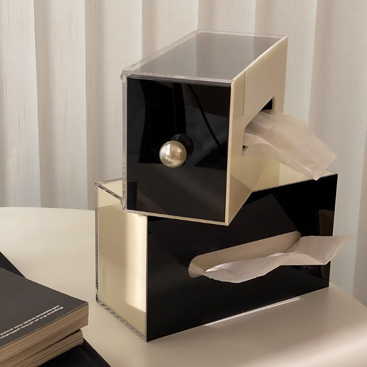 2color pearl handle tissue case