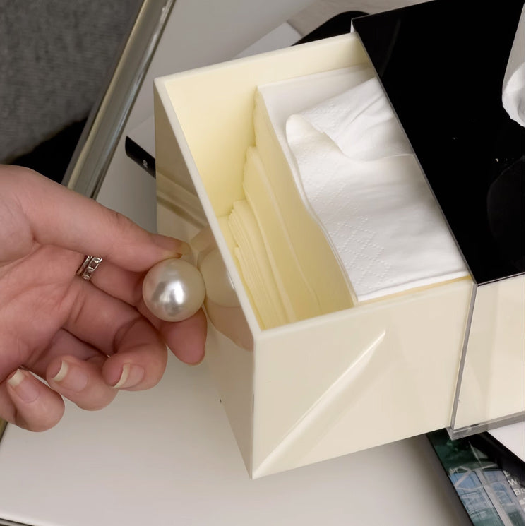 2color pearl handle tissue case