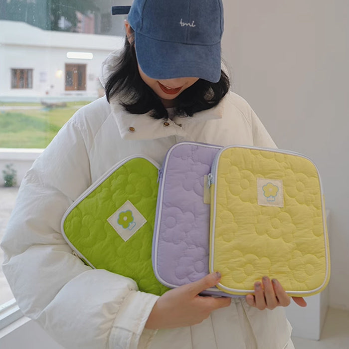 4color flower stitch iPad case